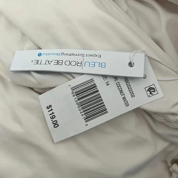 Bleu Rod Beattie Glam Stand Surplice One Piece - Coconut Water - Picture 10 of 10